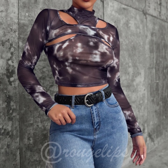 Chevron Quilted Black PU Leather Belt - Picture 5 of 6